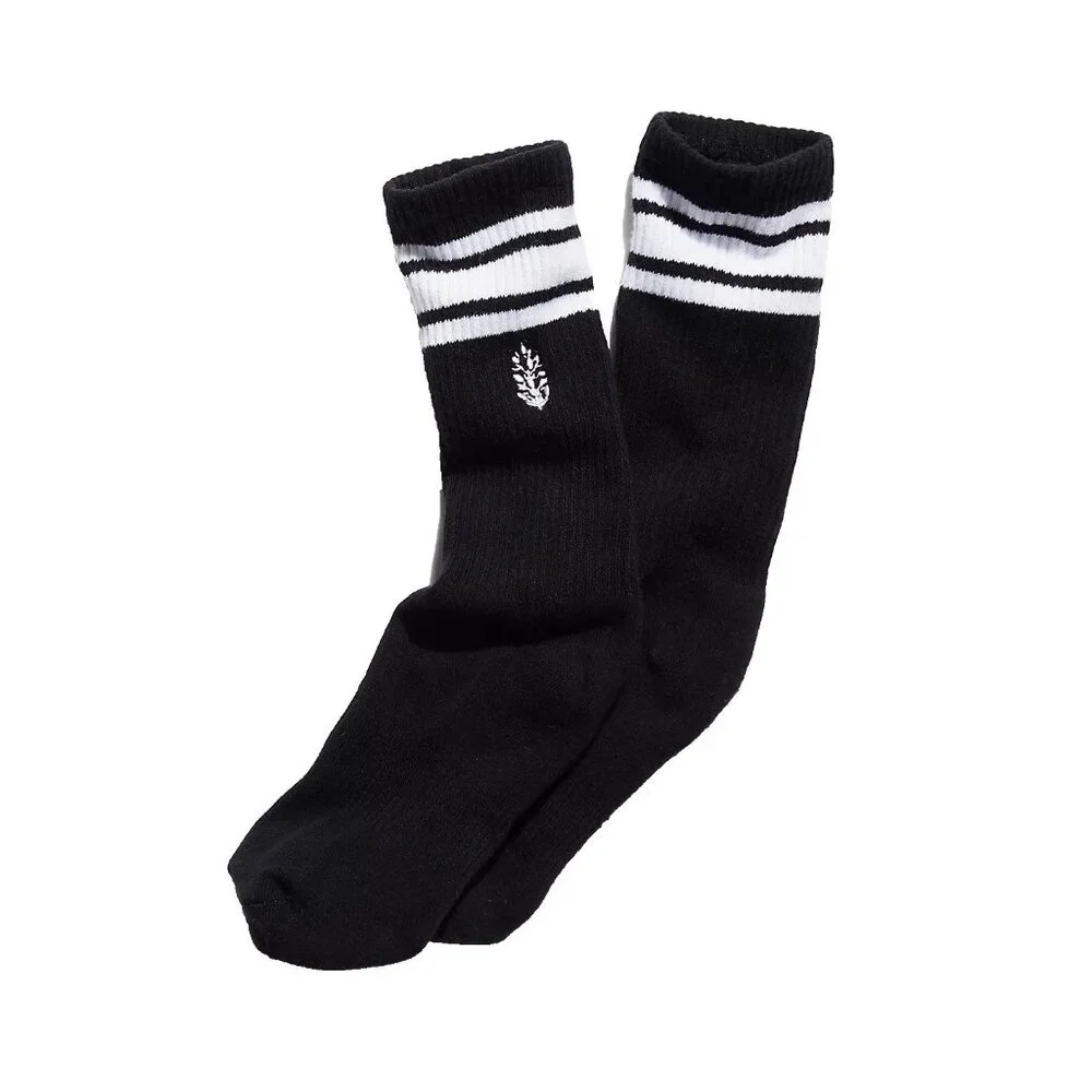 Free People Movement FP Tube Socks Lucky Honey Logo Black White NEW $90-LOT OF 5